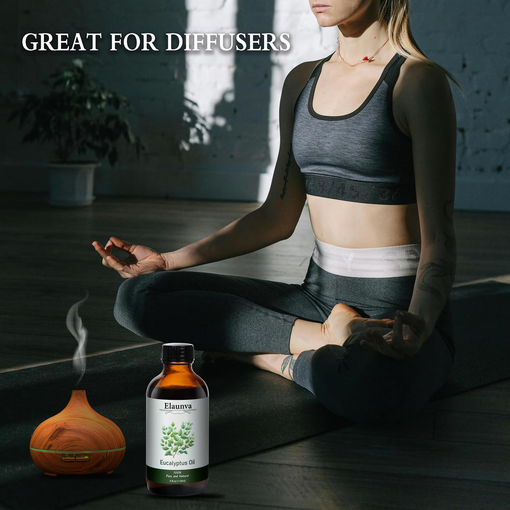 Elaunva Eucalyptus Essential Oil packaging box