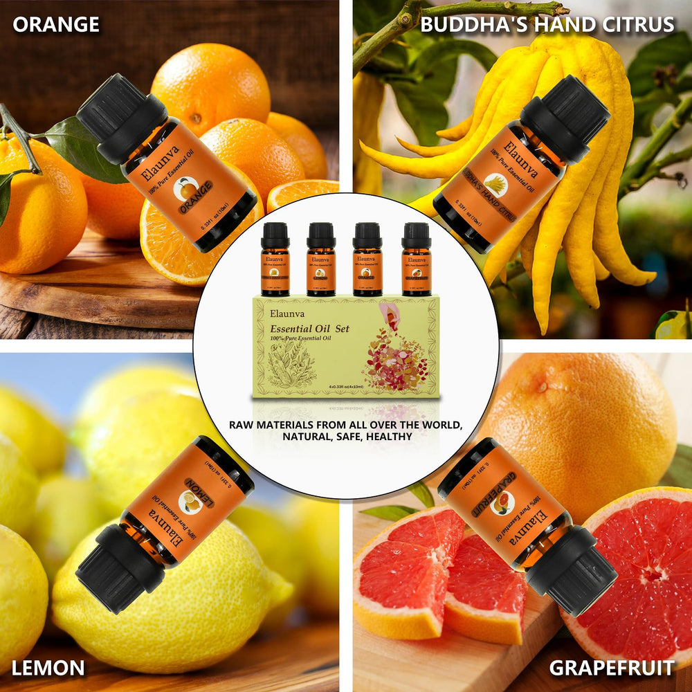Grapefruit essential oil bottle from Elaunva 4-scent set