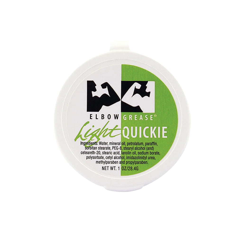Elbow Grease Light Formula Quickie Massage Cream unscented 1 oz bottle with minimalist packaging
