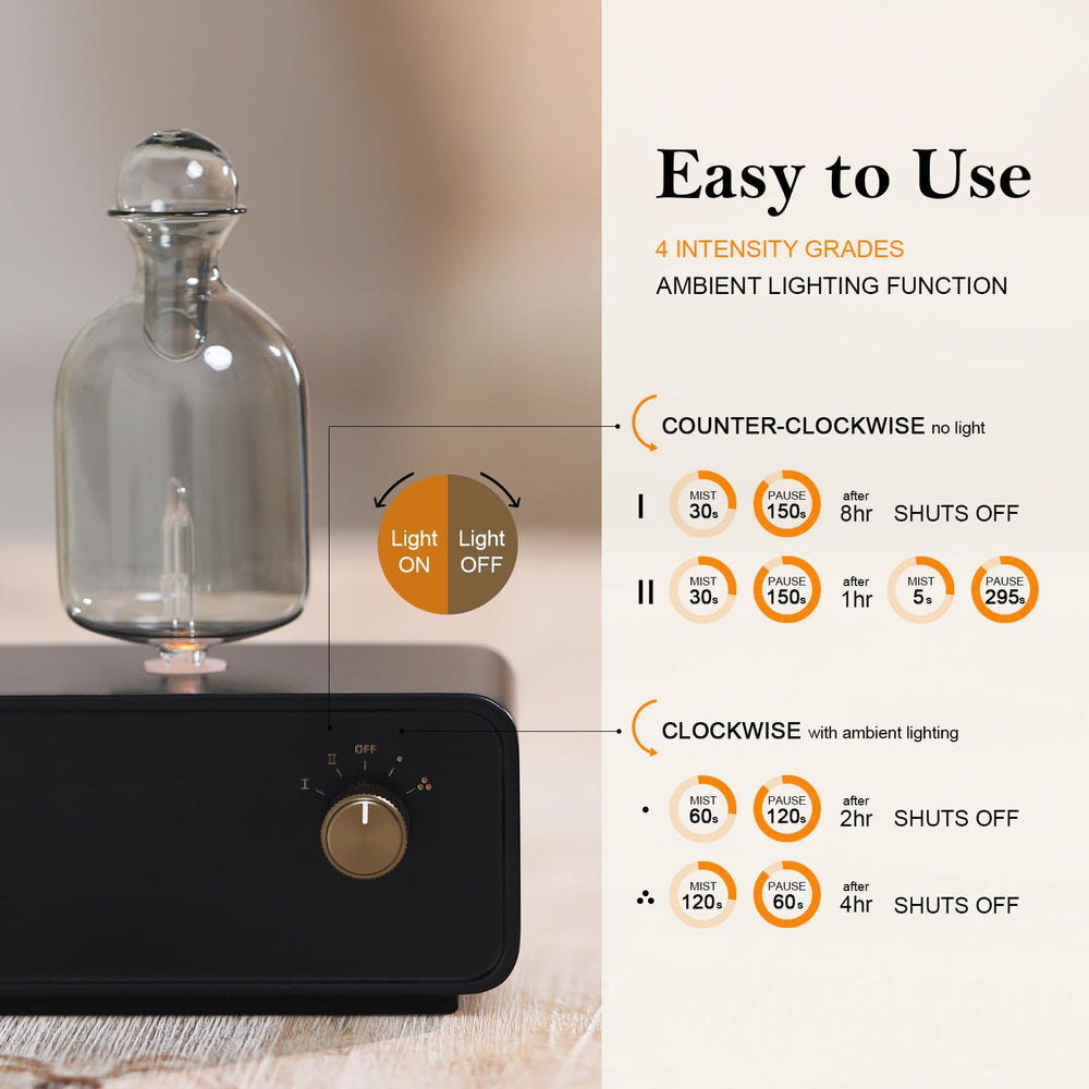 EldEast Aromatherapy Diffuser quiet-atomization creates subtle fragrance without disturbance.
