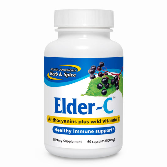 Bottle of Elder-C Elderberry Concentrate 60 capsules