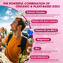 Elderberry flavored D3 K2 gummies