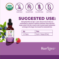 Elderberry syrup drops serving for toddlers