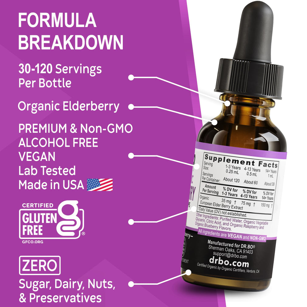 Kid friendly elderberry drops suitable for ages 1 and up