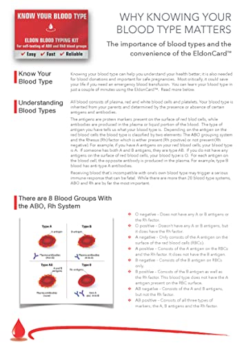 Result card for recording blood type
