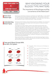 Result card for recording blood type