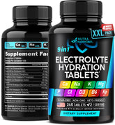 Close-up of 9-in-1 electrolyte tablets with minerals