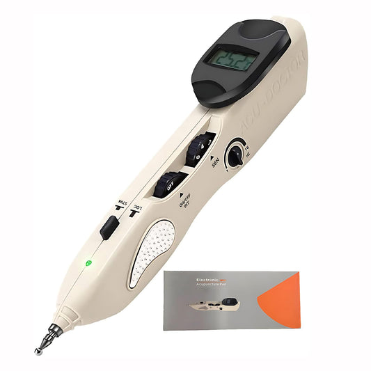 Electronic Acupuncture Pen with three replaceable massage heads