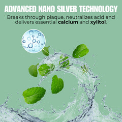 Nanosilver and xylitol branding on Elementa mouthwash packaging