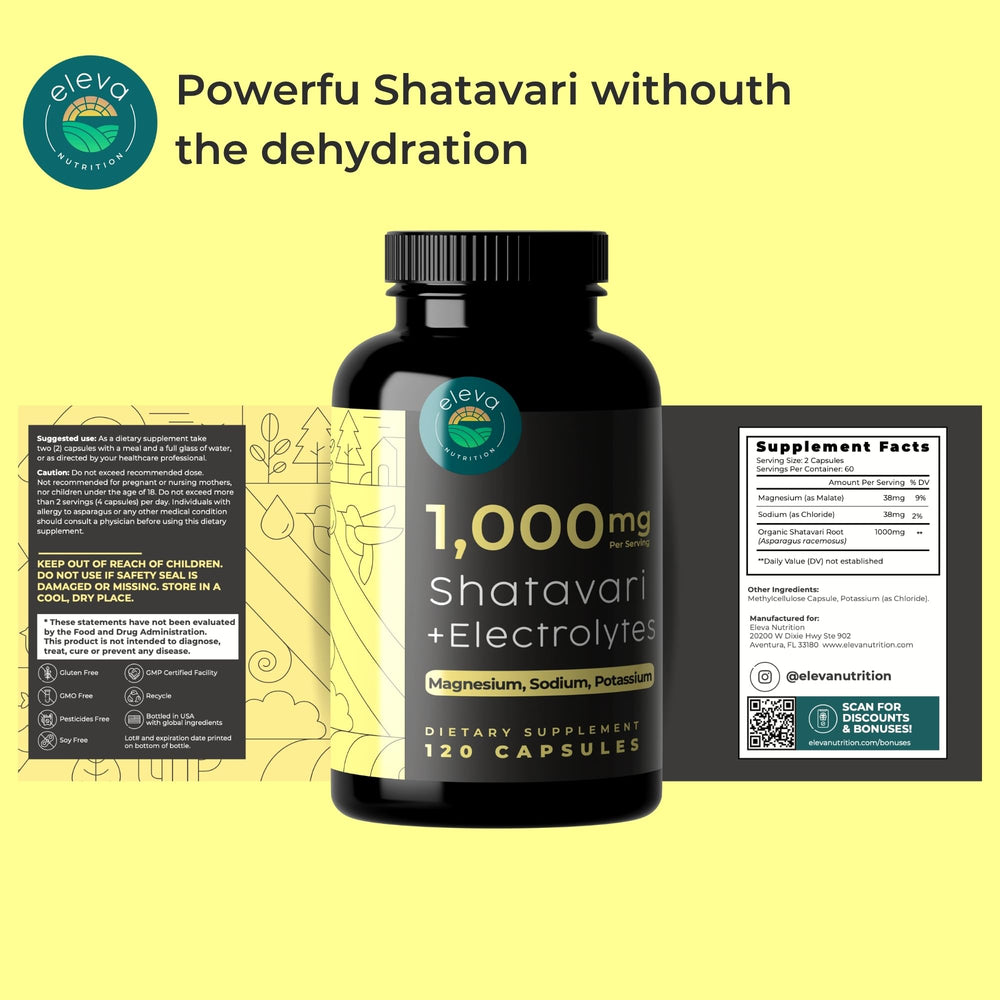Eleva Nutrition Shatavari packaging 120-count