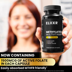 Seven essential B vitamins included in the methylated multivitamin