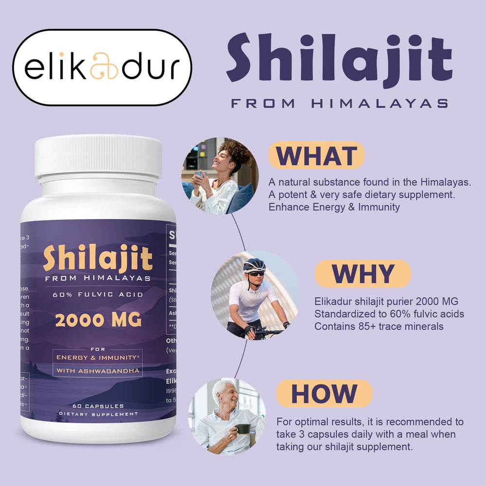 Premium Shilajit extract and capsule arrangement