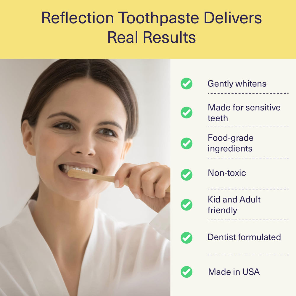 Whitening action graphic for ELIMS toothpaste