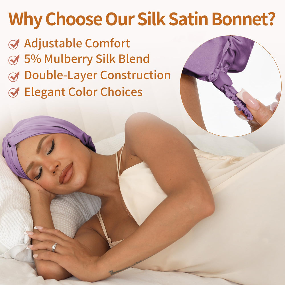 ELIO 5-percent Mulberry silk double-layer fabric reduces friction and locks in moisture.
