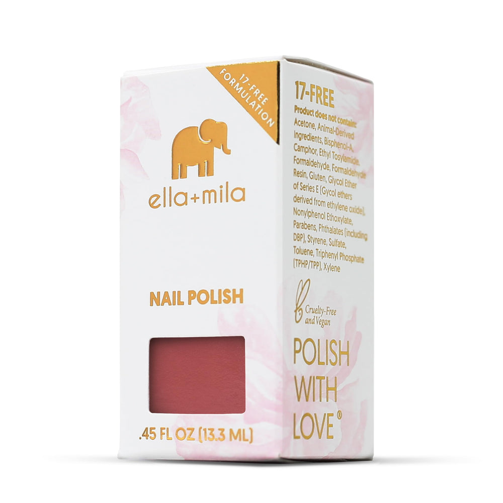 Cap and bottle of ella+mila Sixth Fix ready for everyday, long-lasting wear.