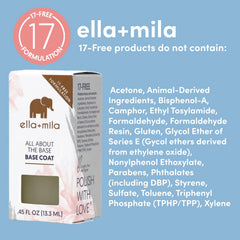 Ella Mila Ridge Filler Base Coat protects nails from staining.