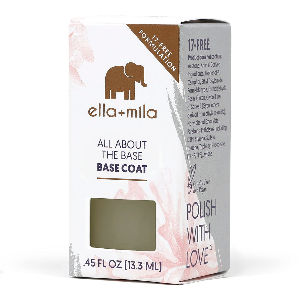 Ella Mila Clear Base Coat adapts to color or stands alone.