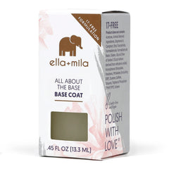 Ella Mila Clear Base Coat adapts to color or stands alone.