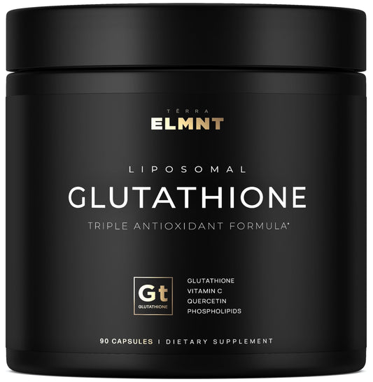ELMNT 2150mg liposomal glutathione hero image with bottle