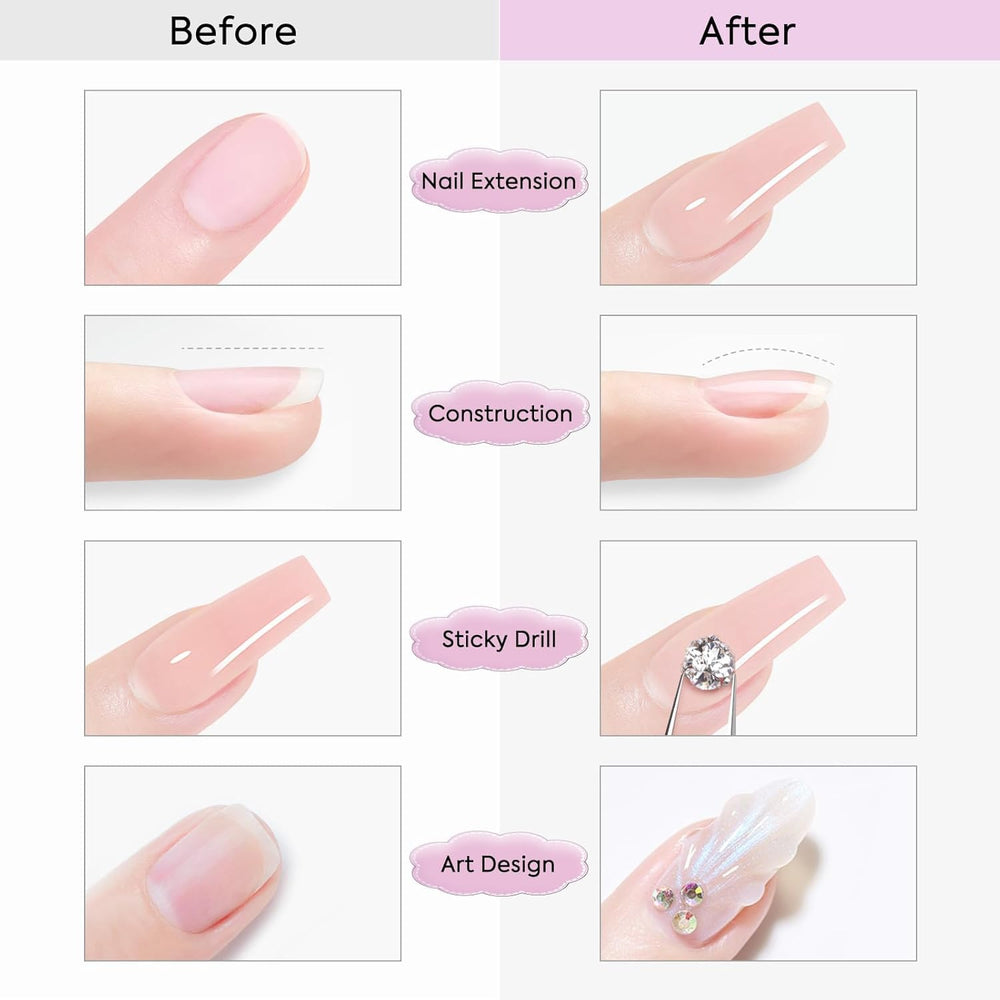 Elova Builder Gel self-leveling formula for even, smooth coverage