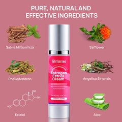 Visual highlighting vaginal health support with Elrisme Estriol Cream.