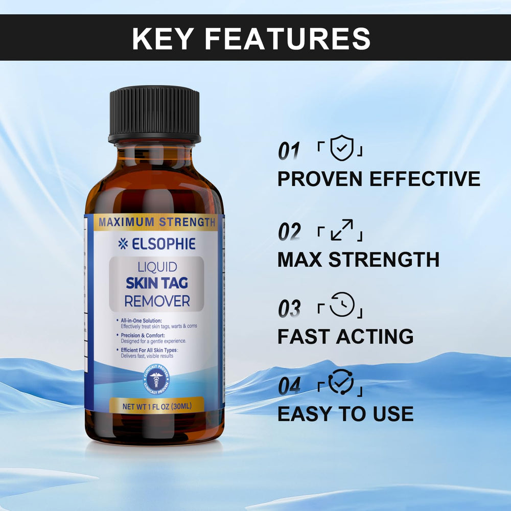 Elsophie precision applicator showing easy, precise application on skin tags