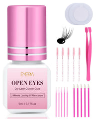 EMEDA sensitive lash cluster glue kit packaging for easy home use