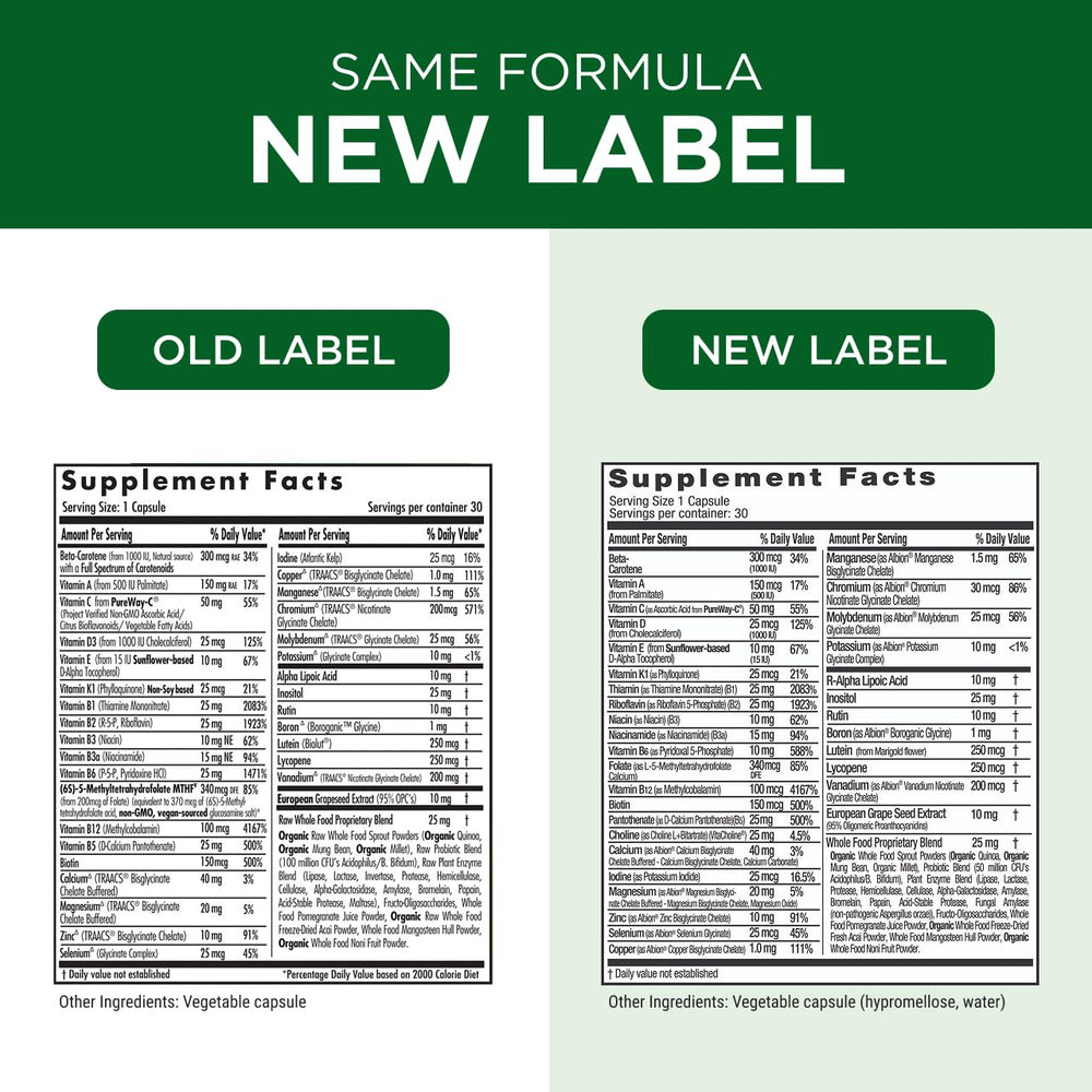 Bottle of Emerald Labs Complete 1-Daily Multivitamin on a white background