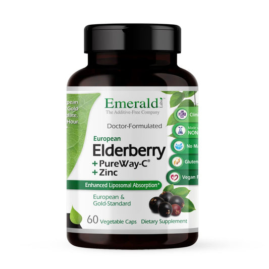 Emerald Labs Elderberry Plus bottle and label