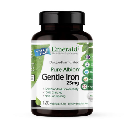 Emerald Labs Gentle Iron 25mg bottle with label