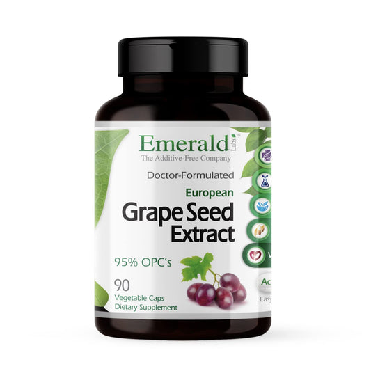 Emerald Labs Grape Seed Extract bottle label