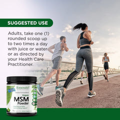 Keratin and skin health benefits graphic for MSM powder
