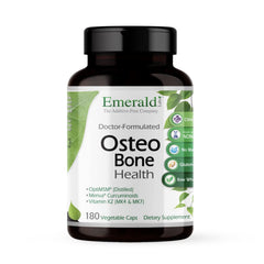 Bottle of Emerald Labs Osteo Bone Health with 180 vegan capsules