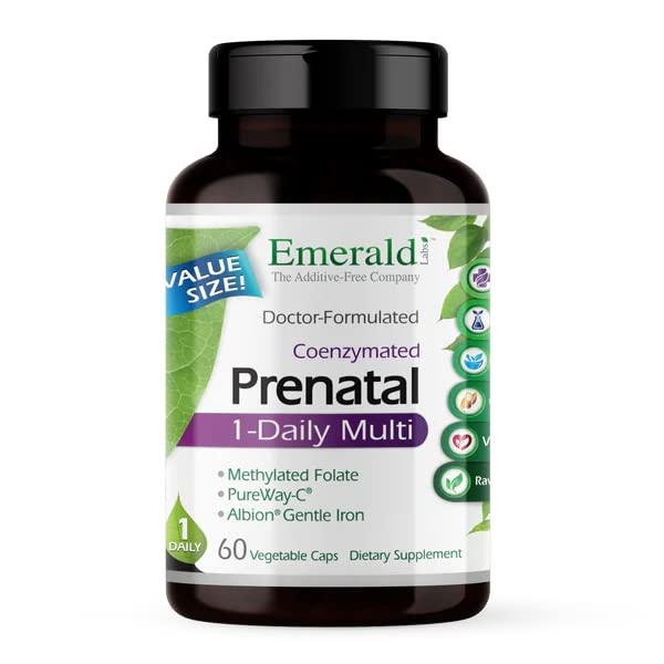 Emerald Labs Prenatal 1-Daily Multi bottle with 60 capsules