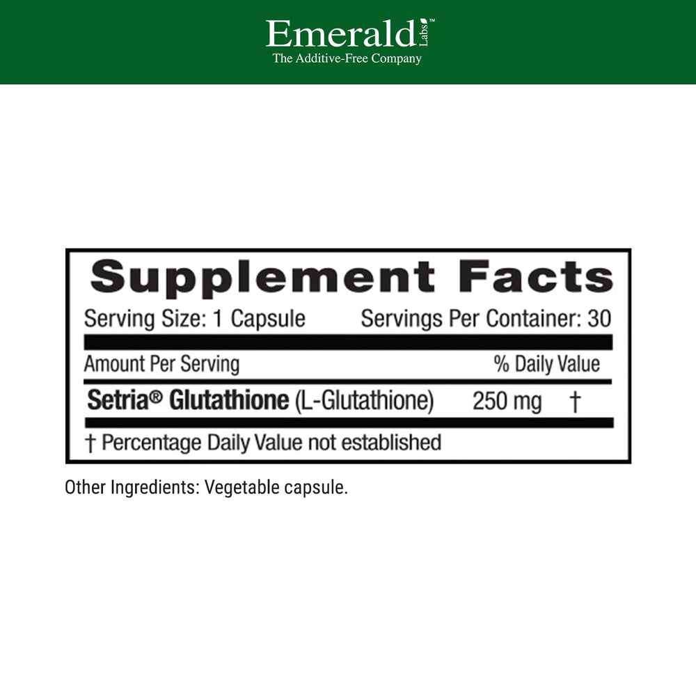 Gluten-free Setria L-Glutathione 30 Vegetable Capsules packaging