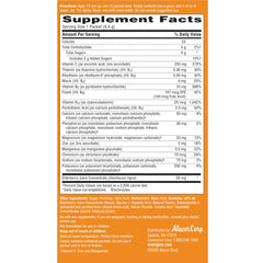 Back view of Emergen-C Elderberry Fizzy Drink Mix box showing usage and nutrition