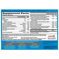 Nutrition facts panel for Emergen-C Immune+ Triple Action