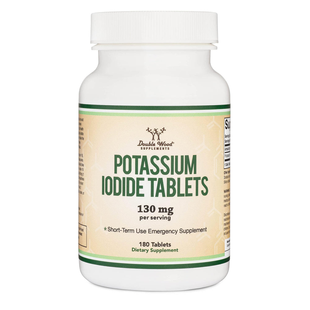 Emergency preparedness kit featuring potassium iodide 130 mg tablets