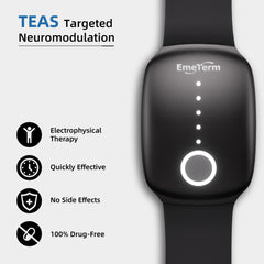 EmeTerm Fashion wristband worn on wrist promoting comfortable, all-day anti-nausea comfort