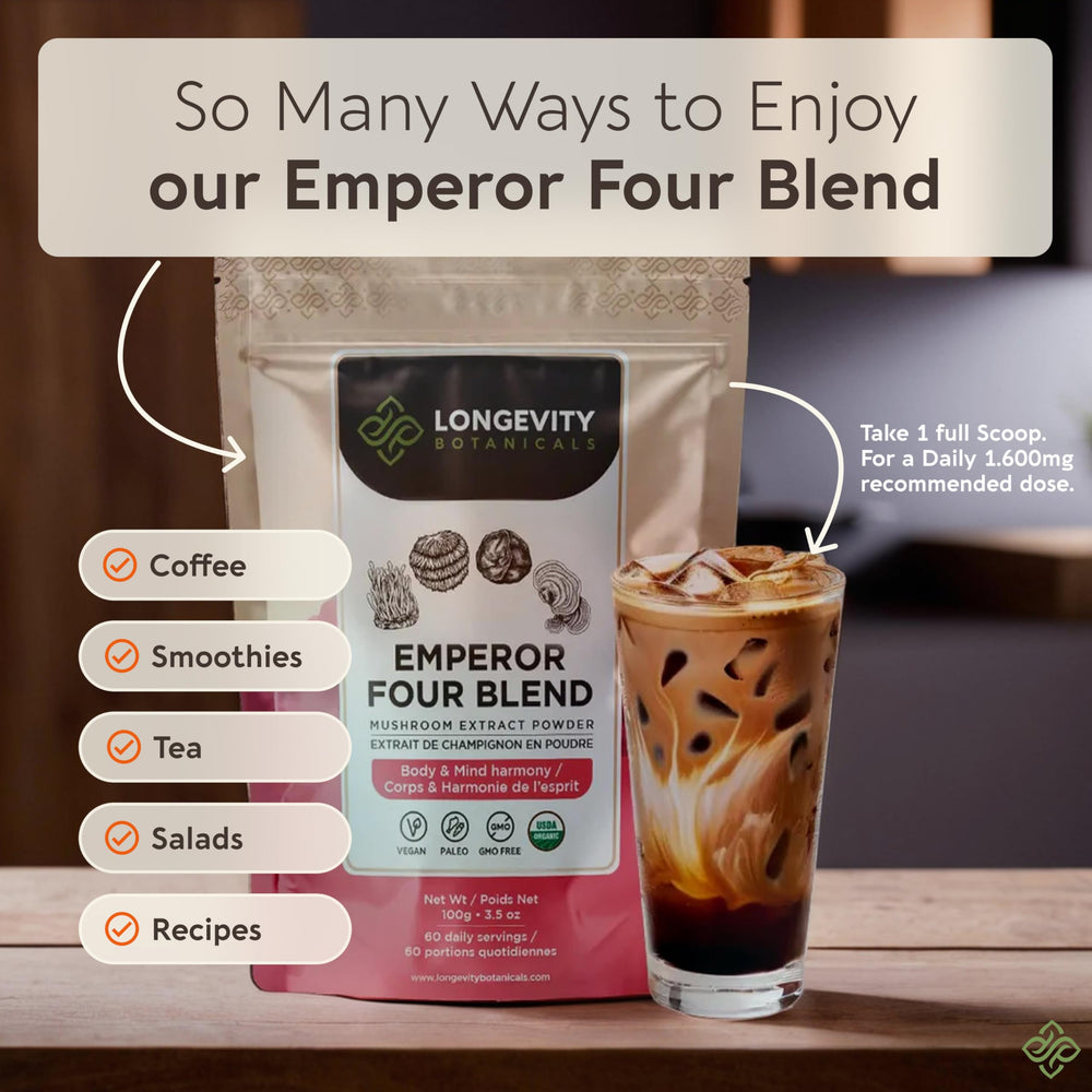 Label highlighting 20% Beta-D-Glucans on Emperor 4 packaging