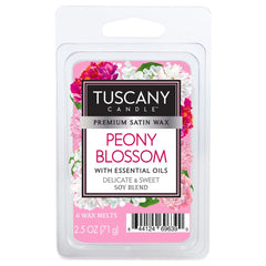 Empire Candle Peony Blossom wax melt packaging shows pink accents for gifting-ready fragrance