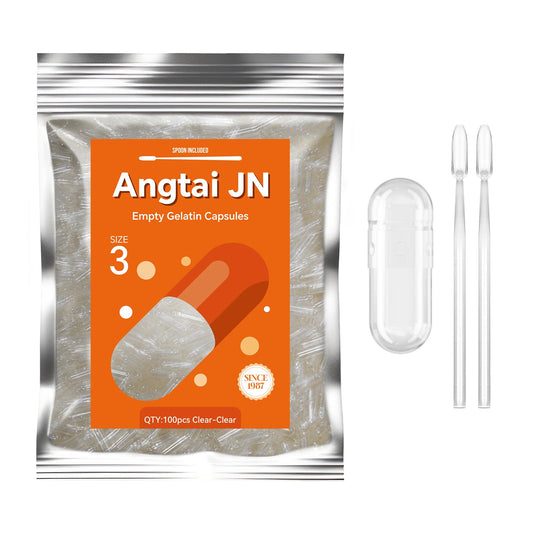 Empty gelatin capsules size 3, clear, 100 count