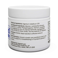 emuaid ointment jar back view showing compact packaging for travel