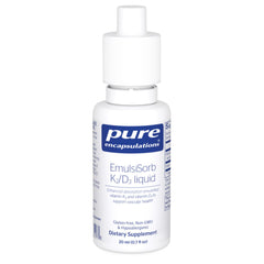 EmulsiSorb K2/D3 liquid bottle showing 0.7 oz size.