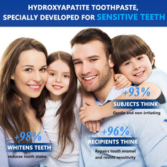 Enamel protection illustration with hydroxyapatite toothpaste