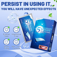 Close-up of enamel-safe whitening formula applied to strips