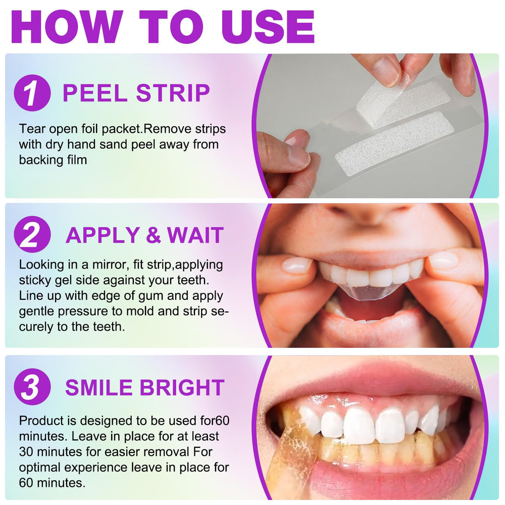 Enamel-safe teeth whitening strips