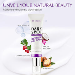 Close-up of EnaSkin cream texture, light and creamy for gentle daily application.