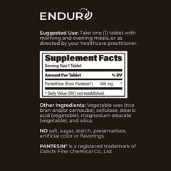 Endur Pantethine daily dosing concept image