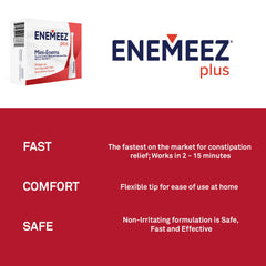 Enemeez Plus benzocaine component for comfortable use.